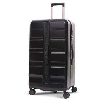 Aerolite 101L Large Trunk Suitcase with 8+1 Spinner Wheels, ABS Hard Shell Luggage with TSA Lock, Lightweight Check-in Travel Suitcase Trunk - Black